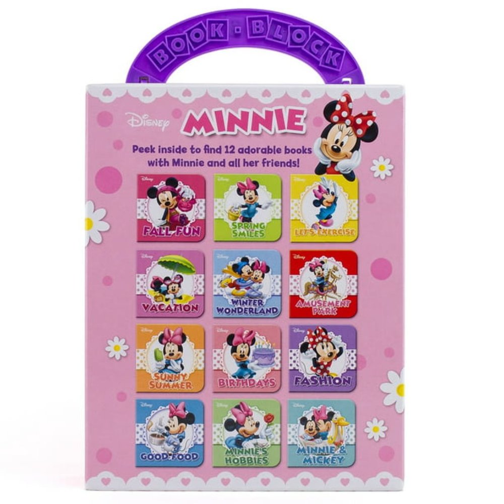 'DISNEY'S MINNIE MOUSE' BOOK BLOCK CARRYING CASE & BOARD BOOK 12 PIECE SET - Picture 15 of 16